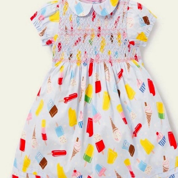 Mini Boden Other - NWT 3t 2t MINI BODEN 98 c Smocked ice cream cones Easter dress passover weddings